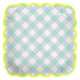 Blue Gingham Large Plates