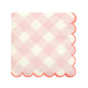 Pink Gingham Small Napkins