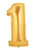 Metallic Gold Number 1 Balloon