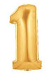 Metallic Gold Number 1 Balloon