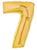 Metallic Gold Number 7 Balloon