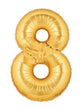 Metallic Gold Number 8 Balloon