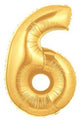 Metallic Gold Number 6 Balloon