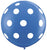 36 in Round Balloon White Polkadots on Blue