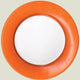 Linen Deep Orange Paper Salad/Dessert Plates