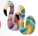 Flamingo Head Paper Mache Wall Hanging