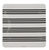 Black French Stripe Large Square Plate