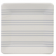 Grey French Stripe Large Square Plates