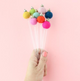 Ornament Felt Ball Drink Stirrers - Cocktail Stirrer Set