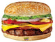 Burger Mylar Balloon 31"