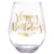 Large Stemless Happy Birthday Wine Glass