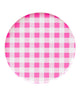 Neon Rose Gingham Plates Large