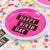 HAPPY BIRTHDAY PINK PAPER PLATES - NEON BIRTHDAY