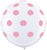36 in Round Balloon Pink Polka Dots on White