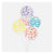 5 Clear Printed Confetti Balloons Assorted Colors