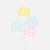 5 Clear Printed Confetti Balloons Assorted Colors