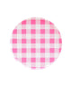 Neon Rose Gingham Plates Small