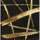 Brush Strokes Black and Gold Cocktail Napkins